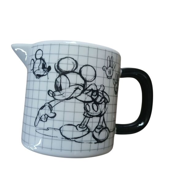 Disney & Zrike SKETCHBOOK Mickey Mouse Creamer & Sugar Bowl w Lid Box Set New - Picture 2 of 11